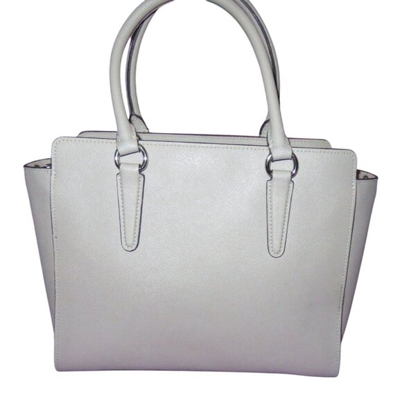 Coach 2018 Leah Gray Leather Satchel Tote Adorned With Stardust Crystal Rivets - Picture 2 of 15